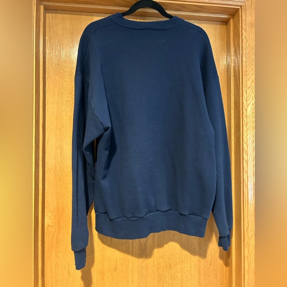 Jerzees Navy Blue Christmas Crewneck - Picture 2 of 6